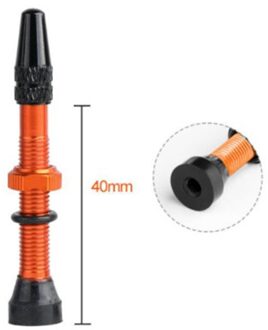 Mtb Mountainbike Carbon Velg Tubeless Valve Road Fiets Aluminium Franse Presta Valve F/V 40Mm 60mm oranje 40