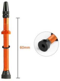Mtb Mountainbike Carbon Velg Tubeless Valve Road Fiets Aluminium Franse Presta Valve F/V 40Mm 60mm oranje 60