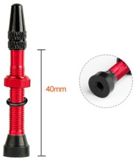 Mtb Mountainbike Carbon Velg Tubeless Valve Road Fiets Aluminium Franse Presta Valve F/V 40Mm 60mm rood 40