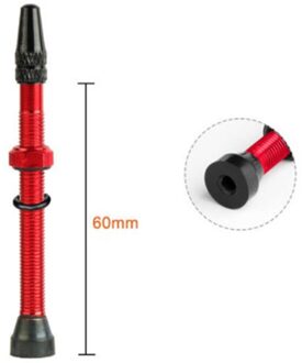 Mtb Mountainbike Carbon Velg Tubeless Valve Road Fiets Aluminium Franse Presta Valve F/V 40Mm 60mm rood 60