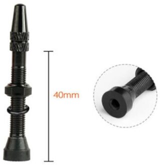 Mtb Mountainbike Carbon Velg Tubeless Valve Road Fiets Aluminium Franse Presta Valve F/V 40Mm 60mm zwart 40