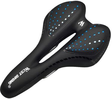 Mtb Mountainbike Fietsen Verdikte Extra Comfort Ultra Zachte Siliconen 3D Gel Pad Kussenhoes Fietszadel Seat zwart en blauw