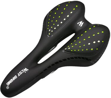 Mtb Mountainbike Fietsen Verdikte Extra Comfort Ultra Zachte Siliconen 3D Gel Pad Kussenhoes Fietszadel Seat zwart en groen