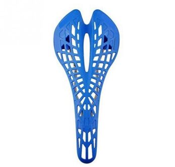 Mtb Road Mountain Cycling Bike Ergonomie Hollow Plastic Spider Zadel Fiets Zitkussen Comfortabele Ultralight Fietsstoeltje Blauw