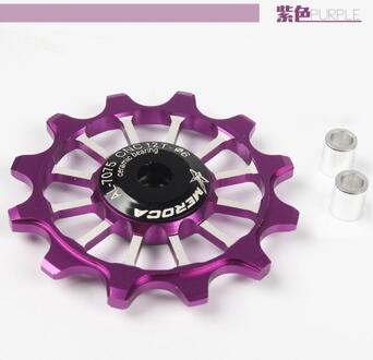 MTB Road vouwfiets Keramiek 12 T Neuswiel Derailleurwiel Positieve Negatieve Gear Legering Gids Lager 11 speed paars kleur