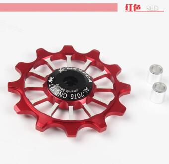 MTB Road vouwfiets Keramiek 12 T Neuswiel Derailleurwiel Positieve Negatieve Gear Legering Gids Lager 11 speed rood kleur