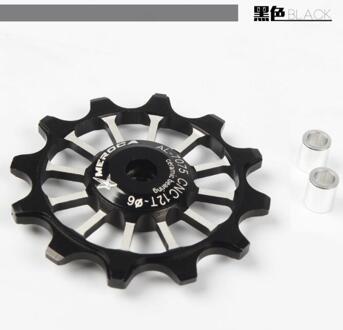 MTB Road vouwfiets Keramiek 12 T Neuswiel Derailleurwiel Positieve Negatieve Gear Legering Gids Lager 11 speed zwart kleur