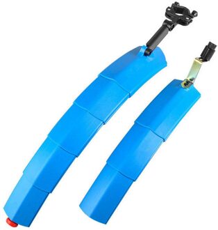 Mtb Voor Achter Spatborden Telescopische Vouwfiets Spatbord Quick Release Fiets Spatbord Met Achterlicht Fietsen Onderdelen lucht blauw