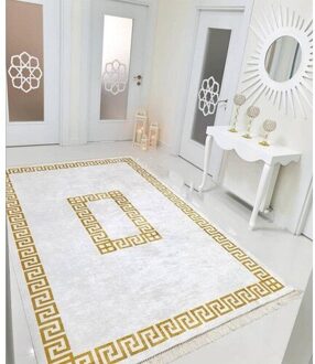 Mteu Tapijt Tapijt Tapijt Woonkamer Woonkamer Decoratie Antislip Bodem Wasbaar Tapijt Tapijt Tafelloper Goud wit 60x90