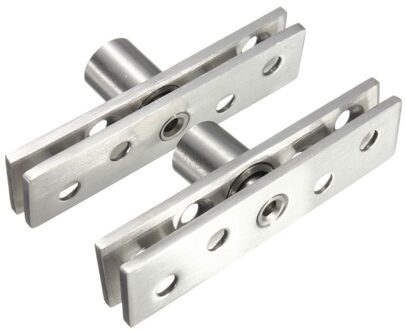 MTGATHER 1 Paar Roterende Scharnier 74mm Lengte 360 Graden Roestvrij Stalen Deur Pivot Scharnier Hardware Zilveren Eenvoudig Te Installeren