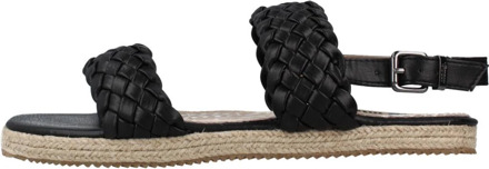 MTNG Stijlvolle platte sandalen voor vrouwen Mtng , Black , Dames - 38 Eu,39 EU