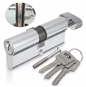 MTSPACE 8.9*2.9 cm SilverTone Cilinder Hardware Indoor Aluminium Home Security Gate Deurslot Code Met 3 Keys Lock cilinder