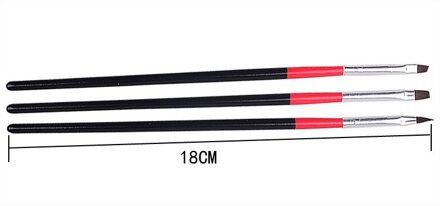 Mtssii Dual End Nail Art Poly Uv Gel Extension Builder Acryl Liquid Powder Brush Lijnen Streep Liner Tekening Pen Manicure tool S05356