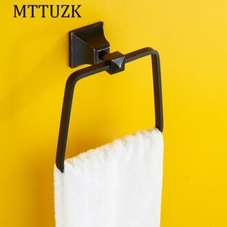 MTTUZK Olie Bubbed Brons Vierkante Handdoek Ring Europese Wandmontage Badkamer Badhanddoek Rack Badkamer Accessoires