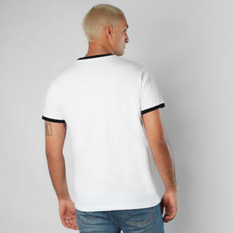 MTV Unisex Ringer T-Shirt - Wit - XXL