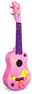 MU2110 21-Inch Kids Ukulele with 12-Fret Fingerboard and Durable White Nylon Strings Full Wooden Barrel Body Includes1 Pick