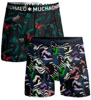 Muchachomalo 2 stuks Cotton Stretch Women Boxer Zwart,Blauw,Versch.kleure/Patroon - Medium,Large,X-Large