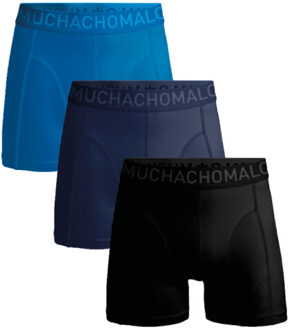 Muchachomalo 3-pack microfiber 1010-154  -black blue heren boxers Zwart - L