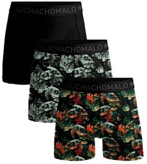 Muchachomalo 3 stuks Cotton Stretch Boxer Versch.kleure/Patroon,Blauw,Groen,Rood,Zwart - Medium,Large,X-Large,XX-Large