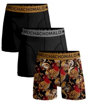 Muchachomalo 6 stuks Cotton Stretch Boxers Rooster Versch.kleure/Patroon,Zwart - Small,Medium,Large