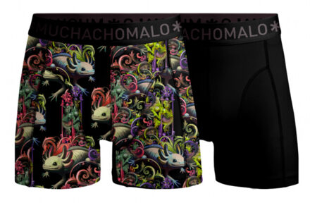 Muchachomalo Axolotl1010-01 print black heren boxers muchacom Veelkleurig - L