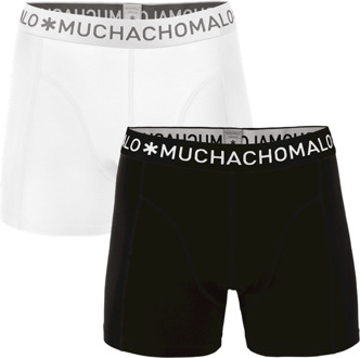 Muchachomalo Basiscollectie Heren Boxershorts - 2 pack - Zwart/Wit - Maat L