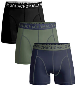 Muchachomalo boxershort -set van 3 donkerblauw/army/zwart - 176