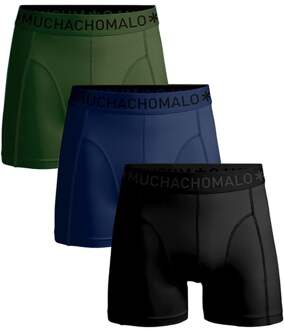 Muchachomalo Boxershorts 3-Pack Microfiber Blauw Groen Zwart