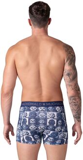 Muchachomalo Boxershorts 3-Pack Robot Heads Donkerblauw - 3XL,L,XL,XXL
