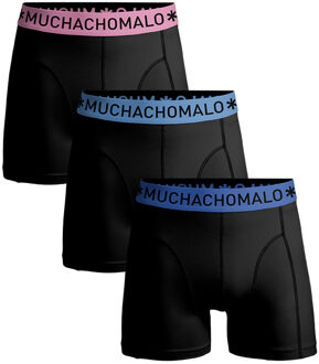 Muchachomalo Boxershorts Microfiber 3-pack Black/Black/Black-M Zwart