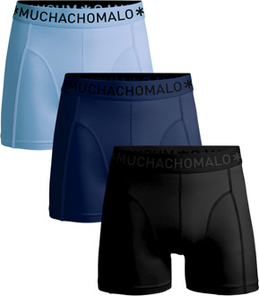 Muchachomalo Boxershorts Microfiber 3-pack Black/Blue/Blue-L