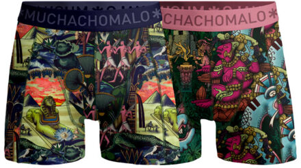 Muchachomalo Boys 2-pack boxer shorts ancient civilizations Veelkleurig - 176