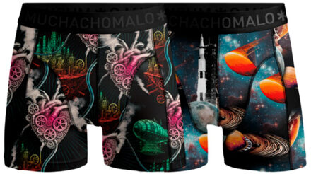 Muchachomalo Boys 2-pack boxer shorts modern age Veelkleurig - 110/116