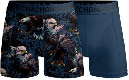 Muchachomalo Boys 2-pack boxer shorts print/solid Veelkleurig - 104