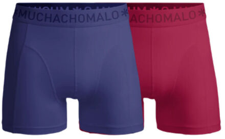 Muchachomalo Boys 2-pack boxer shorts solid - maat 158/164 Veelkleurig