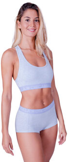 Muchachomalo Dames 1-pack racerback effen Blauw - S