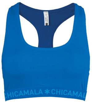 Muchachomalo Dames 1-pack racerback effen Blauw - XL