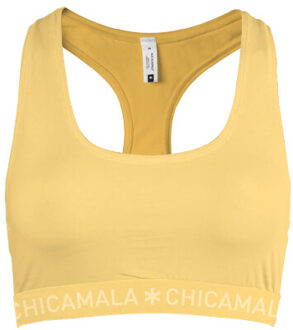 Muchachomalo Dames 1-pack racerback effen Geel - L