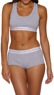 Muchachomalo Dames 1-pack racerback effen Grijs - M
