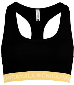 Muchachomalo Dames 1-pack racerback effen - maat M Zwart