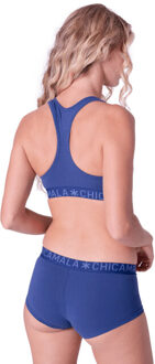 Muchachomalo Dames 1-pack racerback effen - maat S Blauw