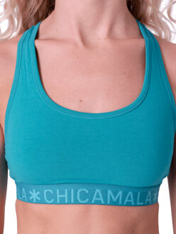 Muchachomalo Dames 1-pack racerback effen - maat S Groen