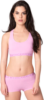 Muchachomalo Dames 1-pack racerback effen - maat S Veelkleurig