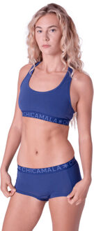 Muchachomalo Dames 1-pack racerback effen - maat XL Blauw