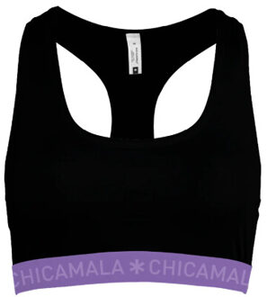 Muchachomalo Dames 1-pack racerback effen - maat XL Zwart