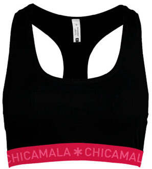 Muchachomalo Dames 1-pack racerback effen - maat XL Zwart