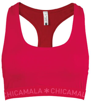 Muchachomalo Dames 1-pack racerback effen Rood - L