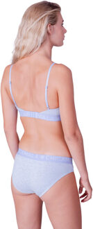 Muchachomalo Dames 1-pack triangle top effen - maat L Blauw