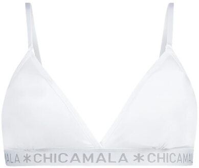 Muchachomalo Dames 1-pack triangle top effen - maat M Wit