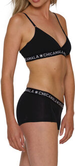 Muchachomalo Dames 1-pack triangle top effen - maat S Zwart